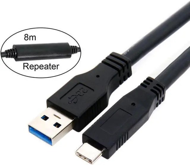 Alt view image 3 of 7 - Aomoproing  8m USB-C USB 3.1 Type C Male to USB3.0 Type A Male Data GL3523 Repeater Cable for TabletPhoneHard Disk Drive
