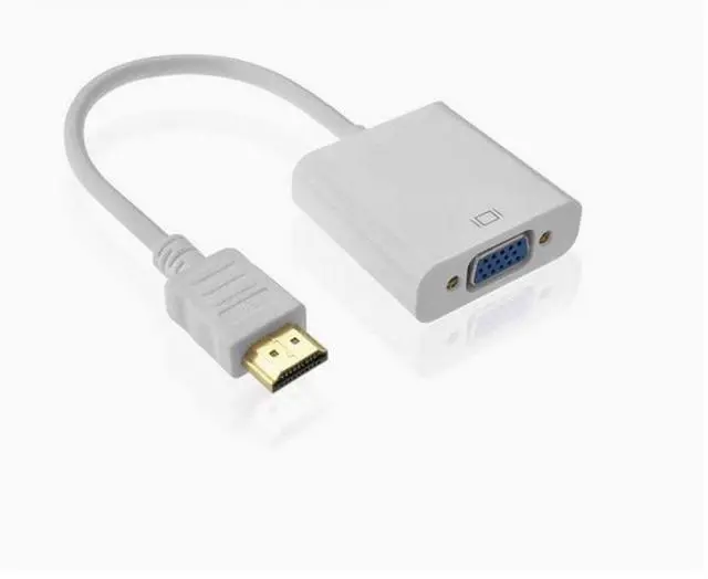 Main image of HDMI cable to VGA HD cable Cable converter set-top box HD video cable without audio frequency White