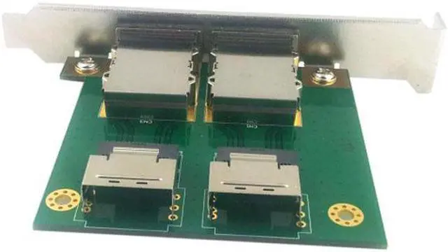 Alt view image 7 of 7 - Aomoproing Dual Ports Mini SAS SFF-8088 To SAS 36Pin SFF-8087 PCBA Female Adapter With PCI Bracket