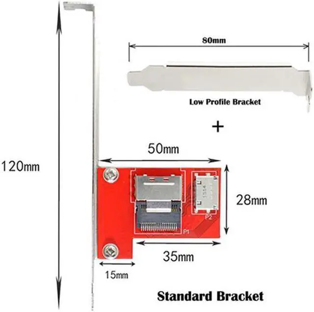 Alt view image 6 of 7 - Aomoproing PCI-Express 4.0 Mini SAS SFF-8087 to Oculink SFF-8611 SFF-8612 PCBA Female Adapter With Bracket