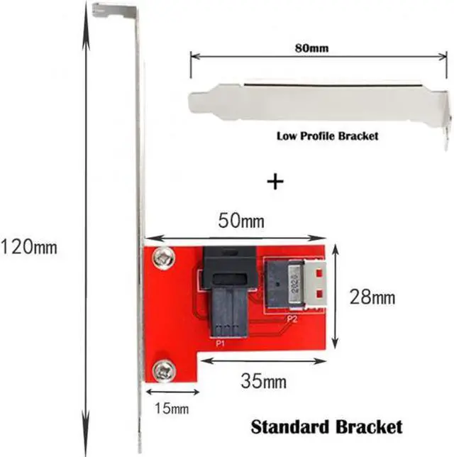 Alt view image 2 of 7 - Aomoproing PCI-Express 4.0 Slimline SAS SFF-8654 to HD SFF-8643 PCBA Female Adapter With Bracket