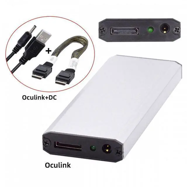 Alt view image 6 of 7 - Aomoproing  Oculink SFF-8612 SFF-8611 to M.2 NGFF M-Key to NVME PCIe SSD 2280 SSD Enclosure Adapter for Mainboard