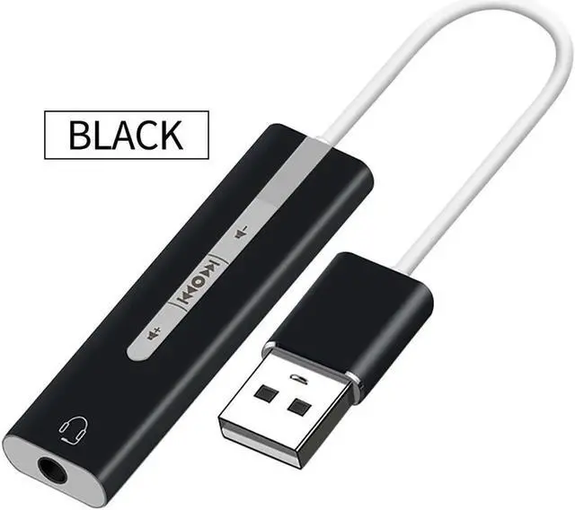 Main image of USB External Sound Card 7.1 Adapter cable 2 in 1 3.5 mm Jack Aux Audio 3D Stereo Mic Headset Microphone For Laptop PC
