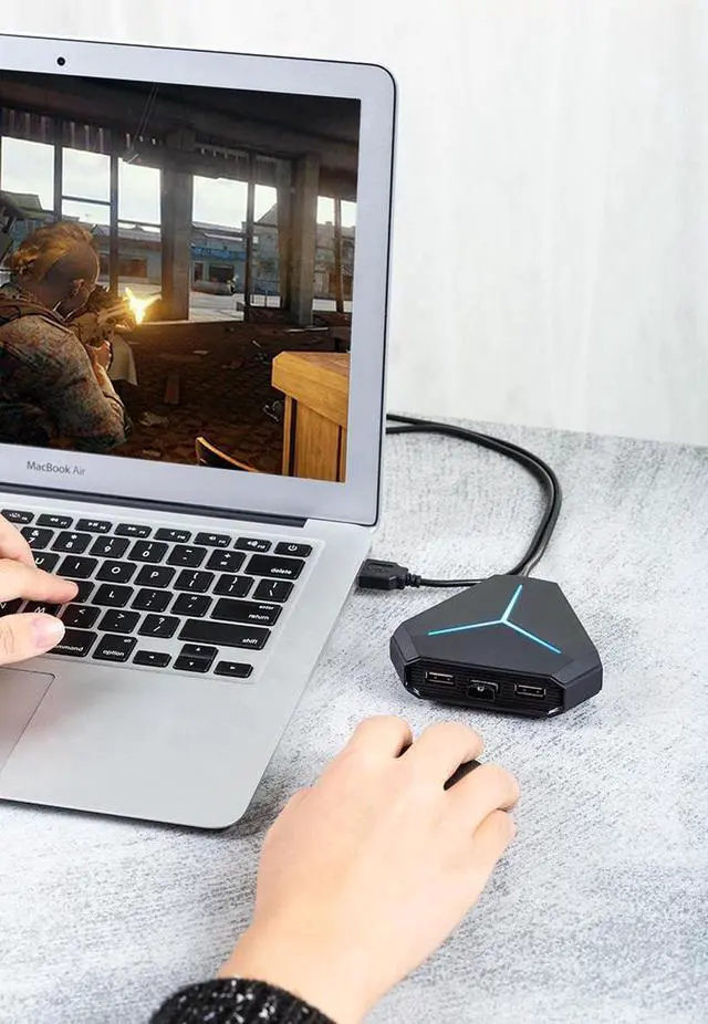 Alt view image 5 of 7 - 6 Port USB 2.0 USB Hub, USB Splitter Adapter with Cool Light for Multi-device Desktop Laptop