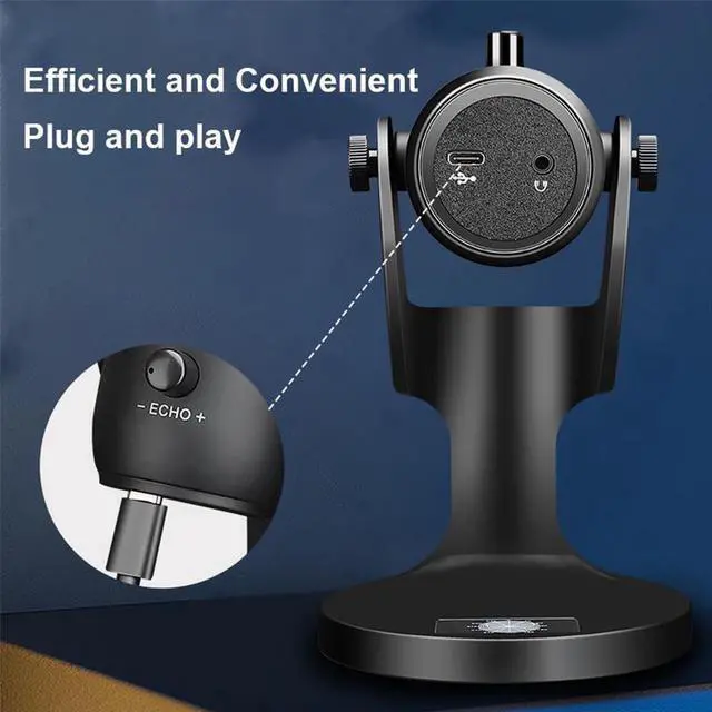 Alt view image 7 of 7 - USB RGB Microphone Condenser Recording Microphone USB LED Lights Noise Cancelling Video Recording Microphone For PC Laptop
