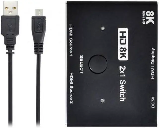 Alt view image 2 of 7 - Aomoproing  8K@60hz HDMI 2.1 Switch 2-IN-1-OUT Hub Support HDCP SST Extended 4K@60hz