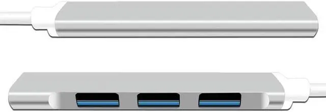 Alt view image 6 of 7 - Mini 4 In 1 Type-C Hub USB 3.0 USB HUB Splitter 5 Gbps With USB3.0*1+USB2.0*3 For Windows10/8/7 Vista XP Mac 10/4/6