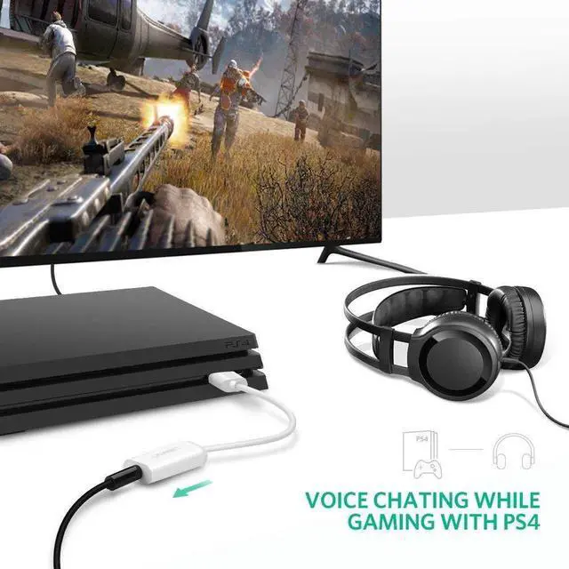 Alt view image 6 of 7 - External USB Sound Card, USB Audio Adapter External Stereo Sound Card 3.5mm AUX Stereo Support Earphone Microphone PC, Laptops, PS4, DAC etc.