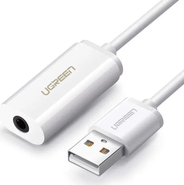 Main image of External USB Sound Card, USB Audio Adapter External Stereo Sound Card 3.5mm AUX Stereo Support Earphone Microphone PC, Laptops, PS4, DAC etc.