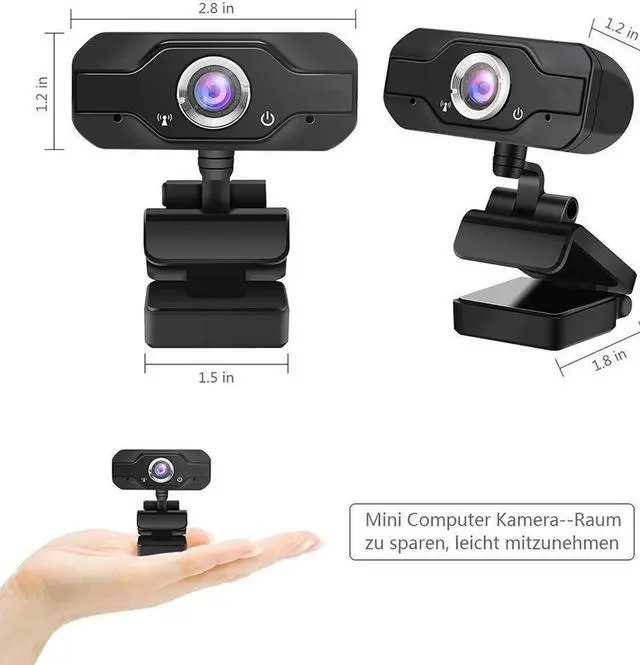 Alt view image 6 of 7 - HD Webcam Built-in Dual Mics Smart 1080P Web Camera USB Pro Stream Camera for Desktop Laptops PC Game Cam For OS Windows10/8