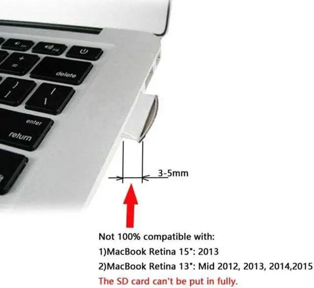 Alt view image 6 of 7 - Aomoproing  Micro SD TF to SD Card Kit Mini Adaptor for Extra Storage Macbook Air / Pro / Retina White