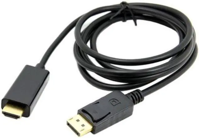 Alt view image 7 of 7 - Aomoproing Male DisplayPort DP to HDMI Male 1080P Video Cable 6ft 1.8m HDTV LCD with Audio