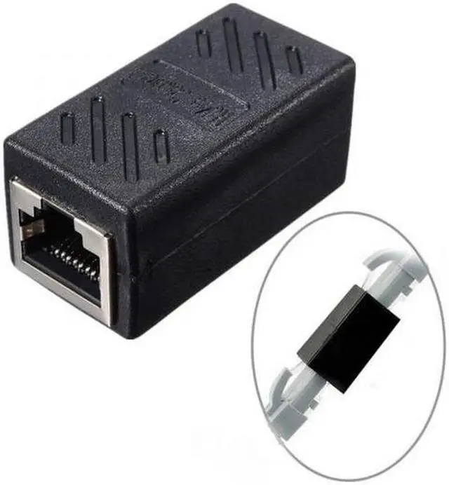 Alt view image 7 of 7 - Aomoproing CAT6 RJ45 Female to Female Lan Connector Ethernet Network Cable Extension Adapter With Shield