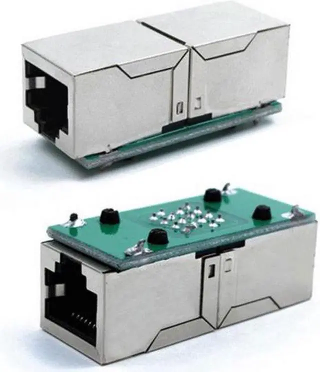 Alt view image 6 of 7 - Aomoproing CAT6 RJ45 Female to Female Lan Connector Ethernet Network Cable Extension Adapter With Shield