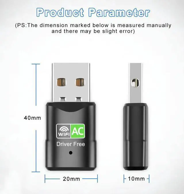 Alt view image 5 of 7 - Free Driver USB Wifi Adapter 600Mbps 2.4/5.8GHz Dual Band USB Ethernet PC Wireless Network Card Lan Wifi Dongle Receiver
