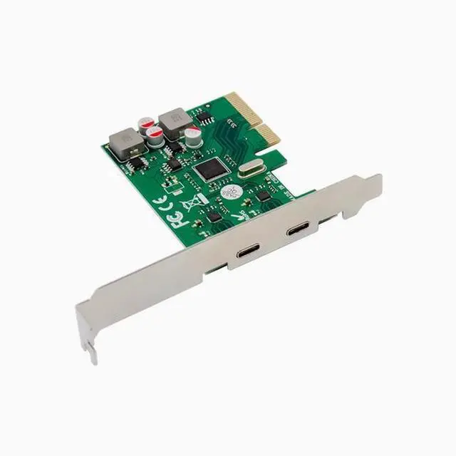 Alt view image 2 of 5 - PCIE to USB 3.1 Type-C Conversion card 2-Port expansion card Desktop ASM1142 No power supply