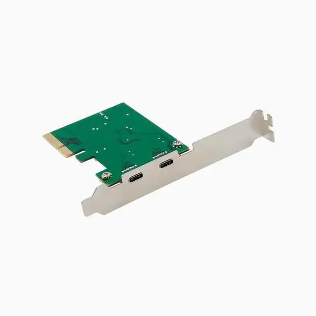 Alt view image 3 of 5 - PCIE to USB 3.1 Type-C Conversion card 2-Port expansion card Desktop ASM1142 No power supply