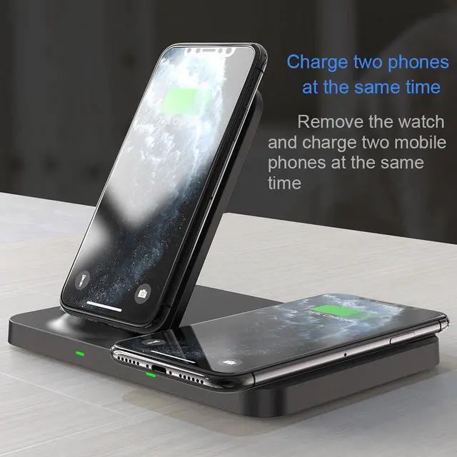 Alt view image 4 of 7 - 3 in 1 Wireless Charger for Apple Watch 6 5 4 3 2 AirPods Pro 15W Qi Fast Wireless Charging Dock Station For iPhone 12 11 XS XR X 8