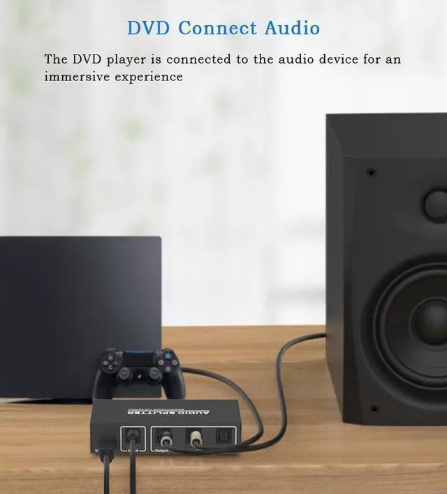 Alt view image 7 of 7 - 3 Way Spdif Toslink Optical Digital Audio Splitter 1 input 3 Outputs Support LPCM 2.0 / DTS / AC3 Audio Switcher