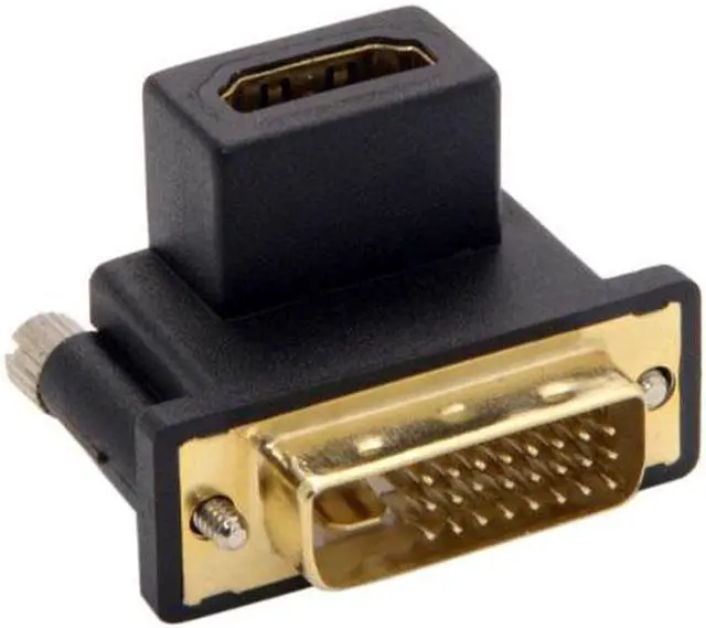 Alt view image 7 of 7 - Aomoproing  90 Degree Up Angled DVI Male to HDMI Female Adapter for Computer & HDTV & Graphics Card