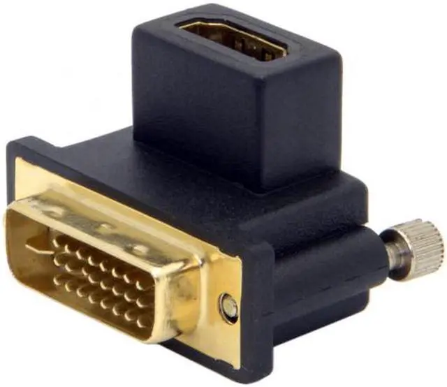 Alt view image 6 of 7 - Aomoproing  90 Degree Up Angled DVI Male to HDMI Female Adapter for Computer & HDTV & Graphics Card