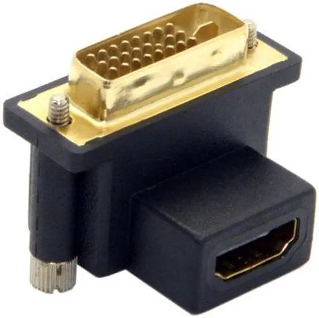 Alt view image 4 of 7 - Aomoproing  90 Degree Up Angled DVI Male to HDMI Female Adapter for Computer & HDTV & Graphics Card