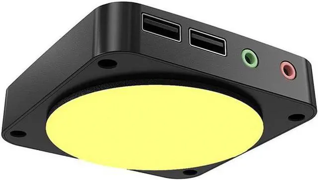 Alt view image 3 of 7 - Desktop Computer Switch Button Extension Cord with Dual USB Audio Desktop Host External On/Off Start / Reset /Audio Button Paste Type Computer Switch