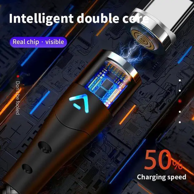 Alt view image 3 of 7 - 5A 1M 3.28ft Magnetic Quick Charge Cable Micro Usb Type C Super Fast Charging Phone Usb C LED Light Phone Charge For iPhone Xiaomi Samsung