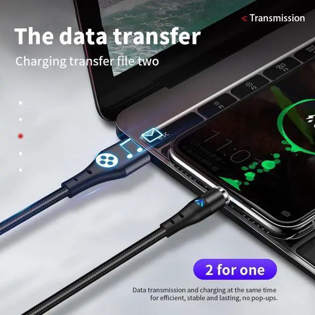 Alt view image 7 of 7 - 5A 1M 3.28ft Magnetic Quick Charge Cable Micro Usb Type C Super Fast Charging Phone Usb C LED Light Phone Charge For iPhone Xiaomi Samsung