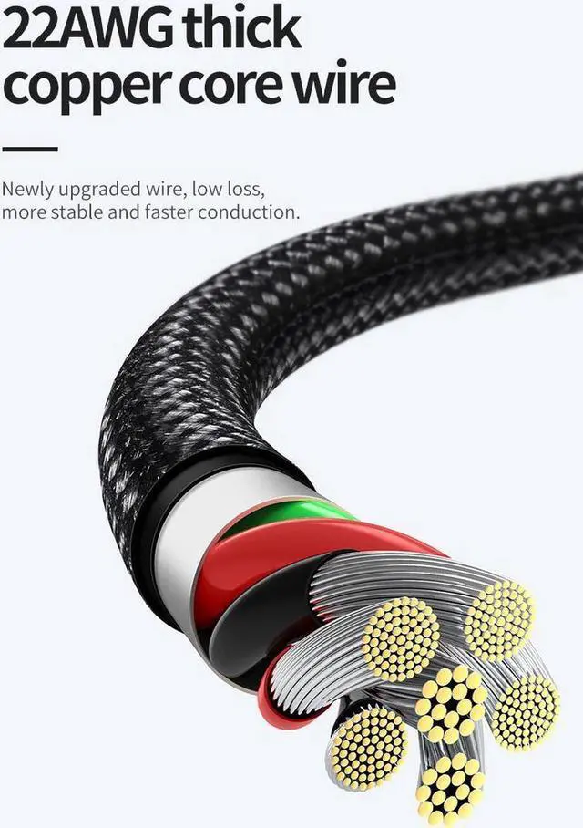 Alt view image 4 of 7 - 240W USB Type C Cable, USB C to USB C Power Cord PD3.1 for PS-5 Nin-tendo Switch Galaxy S22 Blazing-Fast Charging Cable 48V5A USB C Cable (3.3ft / 1M)