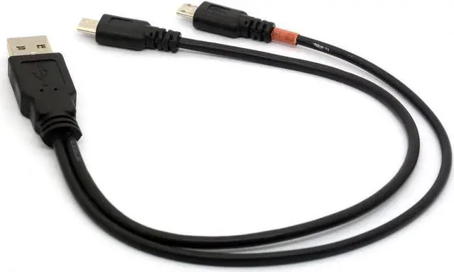 Main image of Micro USB Cable Y Splitter USB 2.0 A to Dual Micro B Power Enhancer Hub Adapter 1 Male to 2 Male Android Extension Code Syncing and Charging Two Devices Simultaneously