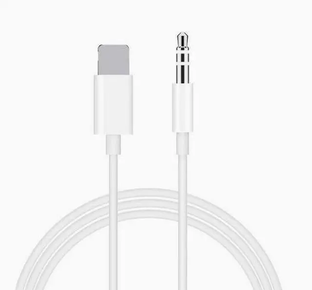 Main image of lightning to3.5 AUX Audio cable for iPhone car audio adapters 1M