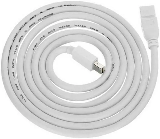 Alt view image 2 of 7 - Aomoproing 6ft Mini DisplayPort Male to Mini DP DisplayPort Female Extension Cable 1.8m