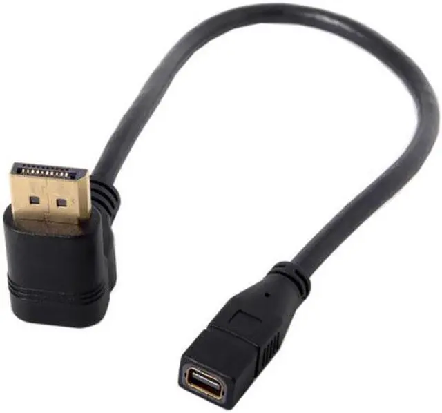 Alt view image 5 of 7 - Aomoproing Up Angled DP DisplayPort 90 Degree to Mini DP DisplayPort Female Cable for Displays Monitors