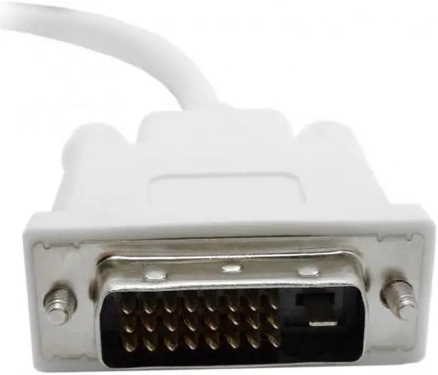 Alt view image 5 of 7 - Aomoproing White color Left Angled 90 degree Mini DisplayPort DP Male Source to DVI Male Sink Monitor Cable 5ft 1.5m