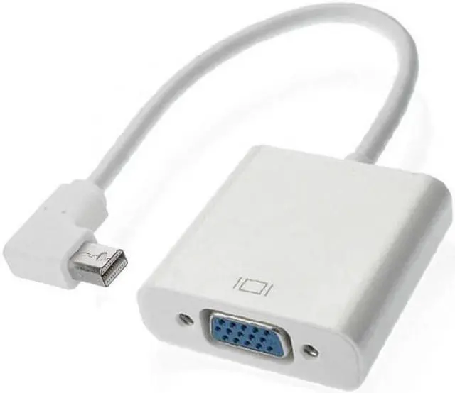 Alt view image 5 of 7 - Aomoproing  Right Angled 90 degree Mini DisplayPort DP Male to VGA RGB monitor Projector Cable Adapter White color