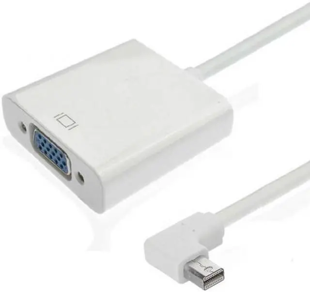 Alt view image 6 of 7 - Aomoproing  Right Angled 90 degree Mini DisplayPort DP Male to VGA RGB monitor Projector Cable Adapter White color