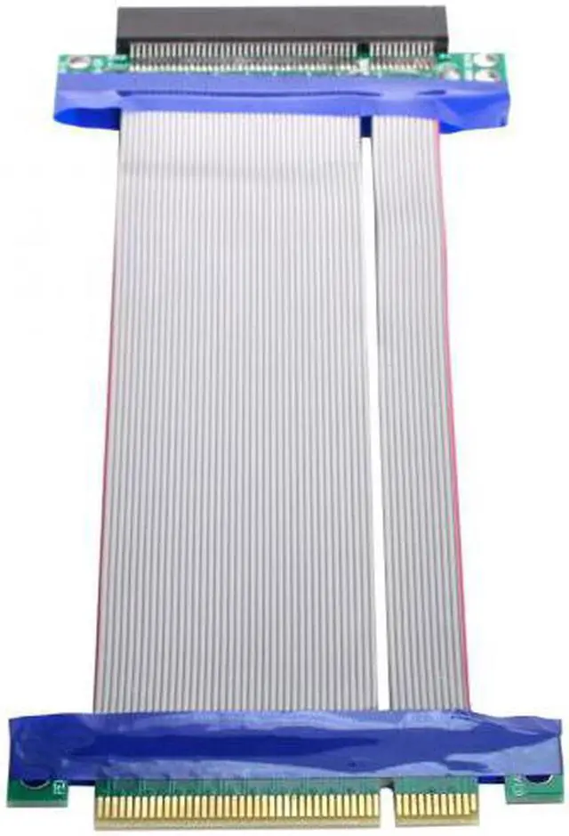 Alt view image 3 of 7 - Aomoproing PCI-E Express 8X to 8x Male to Female Slot Riser Extender Card Ribbon Flexible Cable 20cm