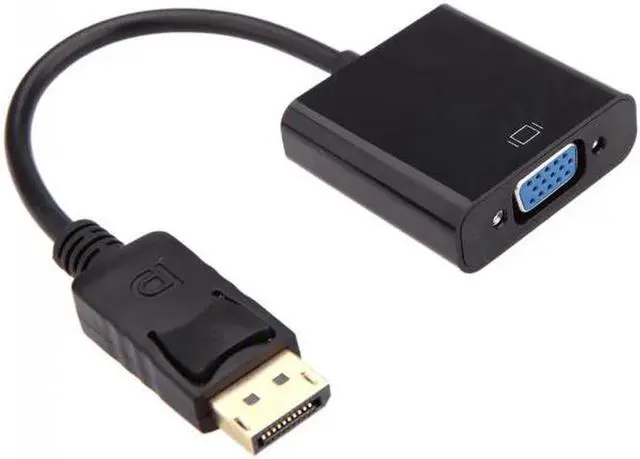 Alt view image 7 of 7 - Aomoproing DP DisplayPort Display Port Source to VGA Female Sink Monitor Projector Cable Support ATI Eyefinity Black