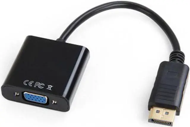 Alt view image 5 of 7 - Aomoproing DP DisplayPort Display Port Source to VGA Female Sink Monitor Projector Cable Support ATI Eyefinity Black