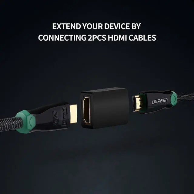 Alt view image 5 of 7 - HDMI Female to Female Adapter Gold Plated High Speed HDMI Female Coupler 3D&4K Resolution for Roku TV Stick Chromecast, Nintendo Switch, Xbox One, PS4 PS3, PC and More