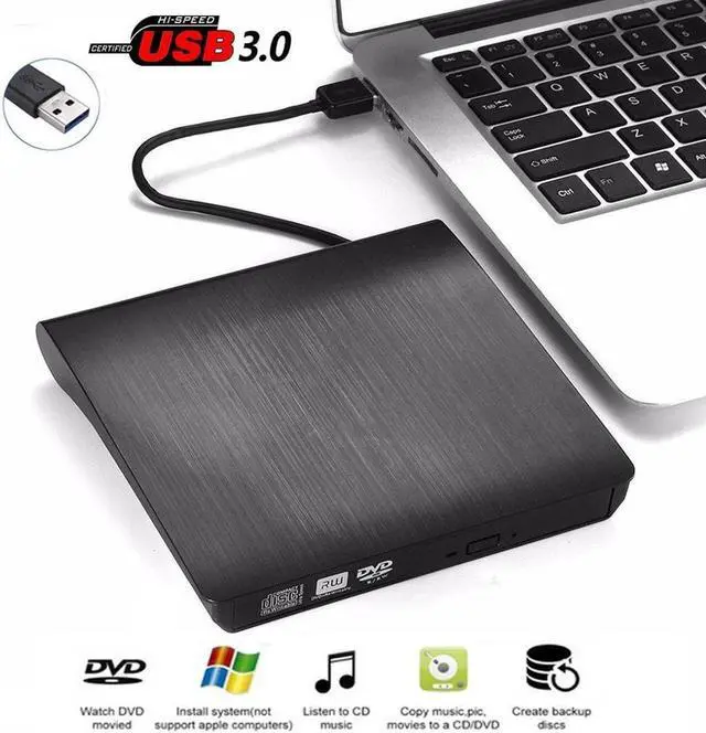 Main image of USB 3.0 DVD-ROM Optical Drive External Slim CD ROM Disk Reader Desktop PC Laptop Tablet Promotion DVD Player