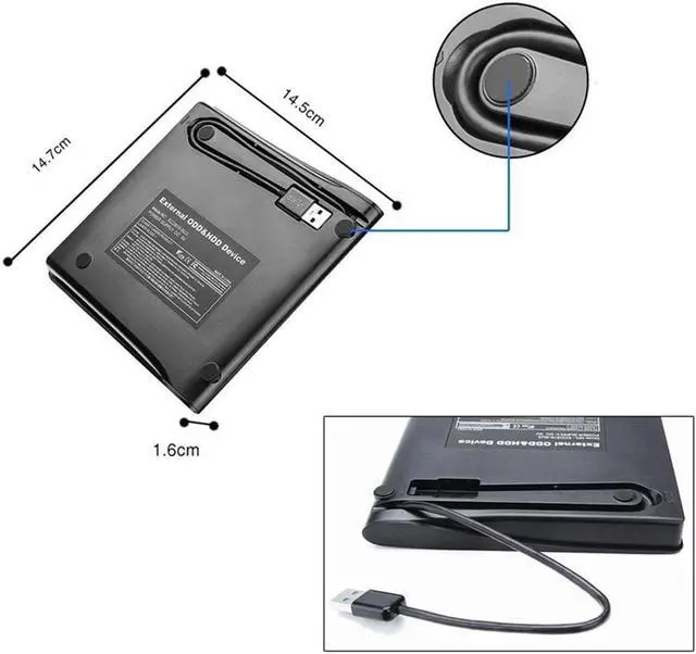 Alt view image 3 of 7 - USB 3.0 DVD-ROM Optical Drive External Slim CD ROM Disk Reader Desktop PC Laptop Tablet Promotion DVD Player