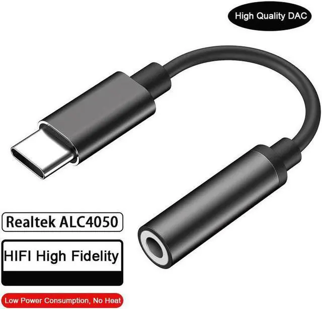 Main image of Type-c to 3.5mm Jack Audio Adapter Cable Digital DAC Decoding ALC4050 USB C to 3.5mm AUX Headphone Adapter Music/Call/Wire Control