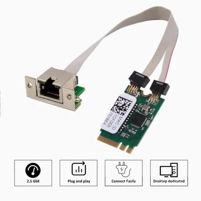Alt view image 5 of 5 - M2 NGFF KEY A+E RTL8125B Industrial 2.5G Gigabit Network Card 2500M desktop