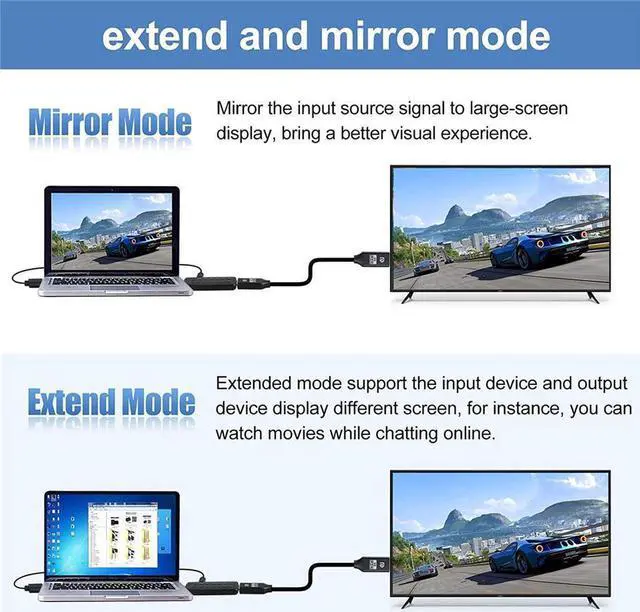 Alt view image 6 of 7 - 4K 60Hz HDMI to Displayport Adapter Cable 1080P 120Hz HDMI to DP Converter Male HDMI 2.0 to Female Displayport 1.4 PC