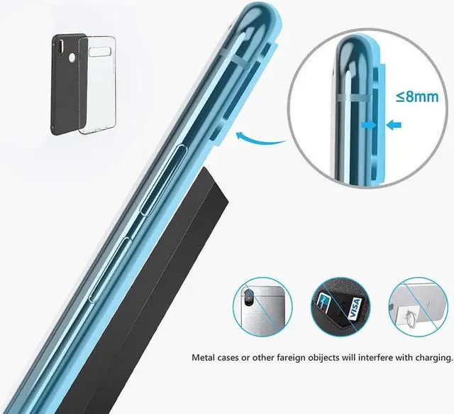Alt view image 7 of 7 - 15W Qi Fast Wireless Charger Charging Station For Samsung S10 9 plus Note10 For iPhone Xr 11 Pro Max 8Plus 2020 NEW