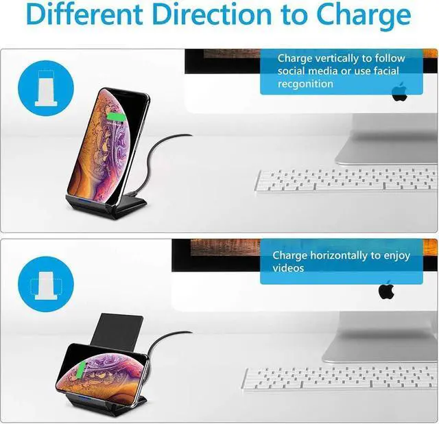 Alt view image 2 of 7 - 15W Qi Fast Wireless Charger Charging Station For Samsung S10 9 plus Note10 For iPhone Xr 11 Pro Max 8Plus 2020 NEW
