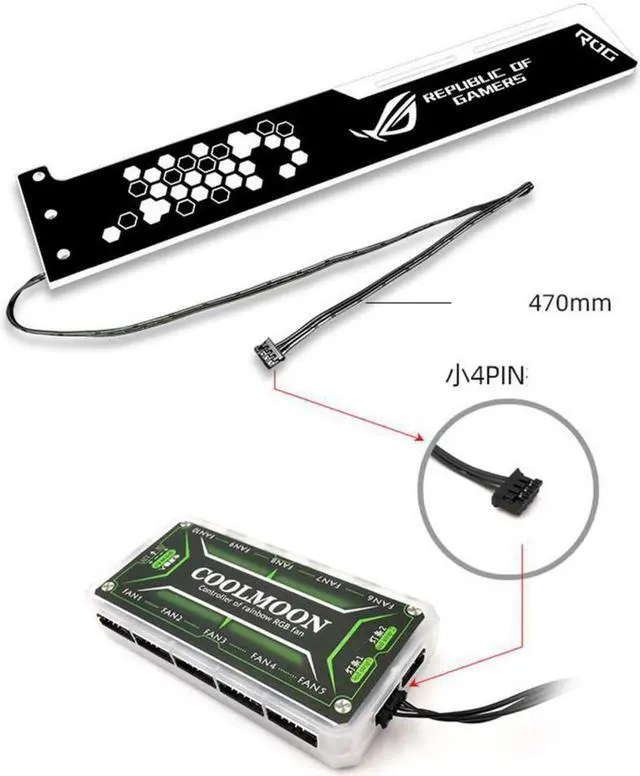 Alt view image 5 of 6 - Graphics Card Bracket Luminous Strong Structure RGB 12-color LED GPU Support for Computer