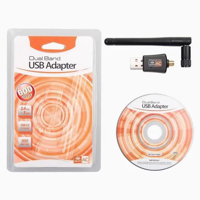 Alt view image 4 of 4 - 5G dual-band wireless network card computer external usb wifi signal receiver AC600M RTL8811CU External antenna